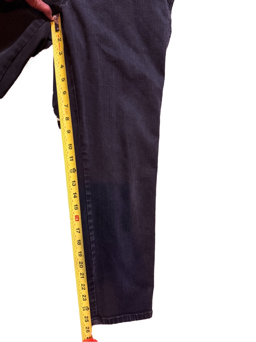 Torrid Premium Women’s 14R Black Denim Overalls Stretch 148862 EUC Pants Jeans - Picture 9 of 10